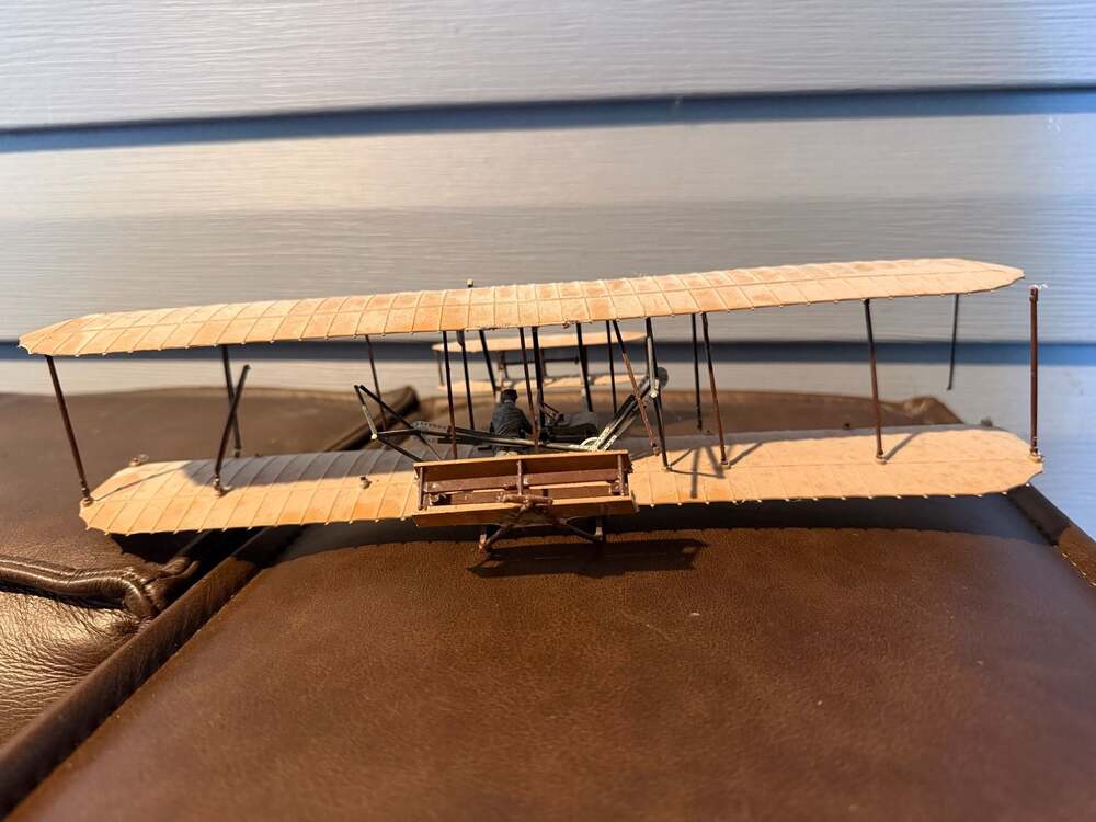 Wright Flyer 1903 Centennial Desktop Model Airplane.  Needs lots of tlc and glue